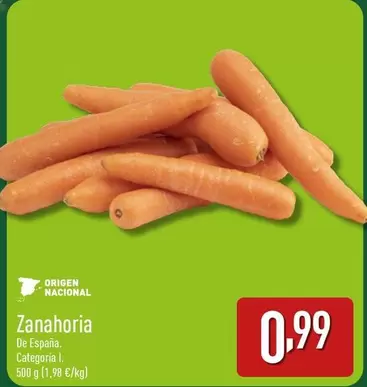 Oferta de Zanahoria por 0,99€ en ALDI