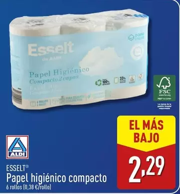 Oferta de Esselt - Papel Higiénico Compacto por 2,29€ en ALDI