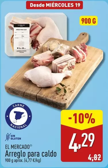 Oferta de El Mercado - Arreglo Para Caldo por 4,29€ en ALDI