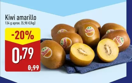 Oferta de Kiwi Amarillo por 0,79€ en ALDI