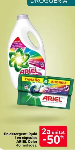 Oferta de Ariel - En Detergente Líquido Y En Cápsulas Color en Carrefour