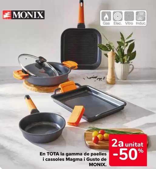 Oferta de Monix - En Toda La Gama De Sartenes Y Cacerolas Magma Y Gusto en Carrefour