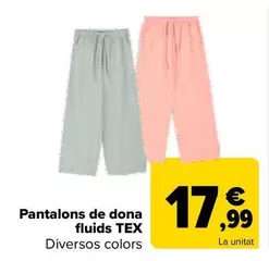 Oferta de Tex - Pantalon Mujer Fluido  por 17,99€ en Carrefour