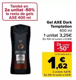 Oferta de Axe - Gel Dark Temptation en Carrefour