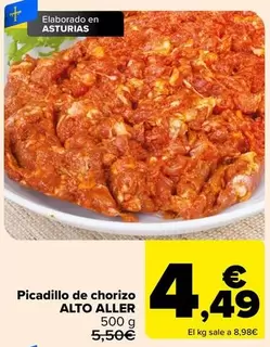 Oferta de Alto Aller - Picadillo De Chorizo por 4,49€ en Carrefour