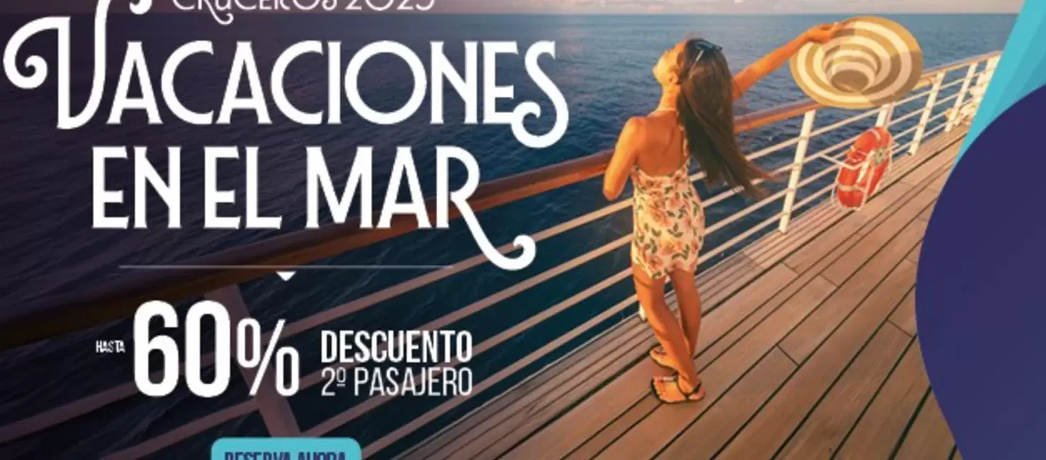 Oferta de 60% Descuento En El Mar en Carrefour Viajes