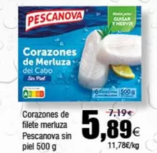 Oferta de Pescanova - Corazones De Filete Merluza por 5,89€ en Froiz