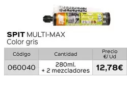 Oferta de Multi-Max Color Gris por 12,78€ en Isolana