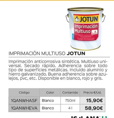 Oferta de Jotun - Imprimación Multiuso por 15,9€ en Isolana