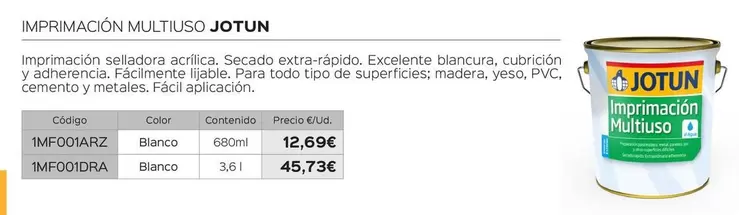 Oferta de Jotun - Imprimación Multiuso por 12,69€ en Isolana