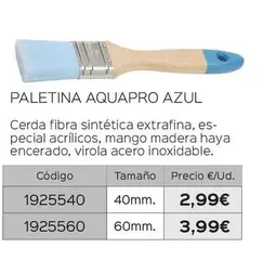 Oferta de Paletina Aquapro Azul por 2,99€ en Isolana