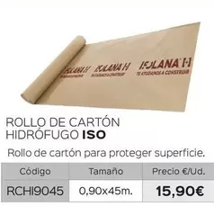 Oferta de Iso - Rollo De Cartón Hidrofugo por 15,9€ en Isolana