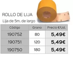 Oferta de Rollo De Lija por 5,49€ en Isolana