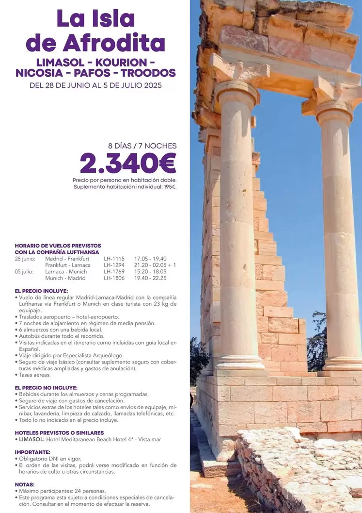 Oferta de NICOSIA-PAFOS-TRODODS por 2340€ en Nautalia Viajes