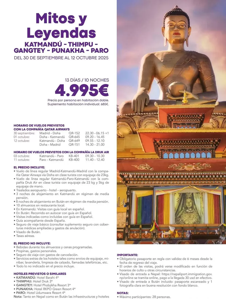 Oferta de Mitos Y Leyendas por 4995€ en Nautalia Viajes