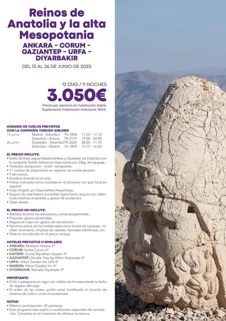 Oferta de Mesaportania por 3050€ en Nautalia Viajes