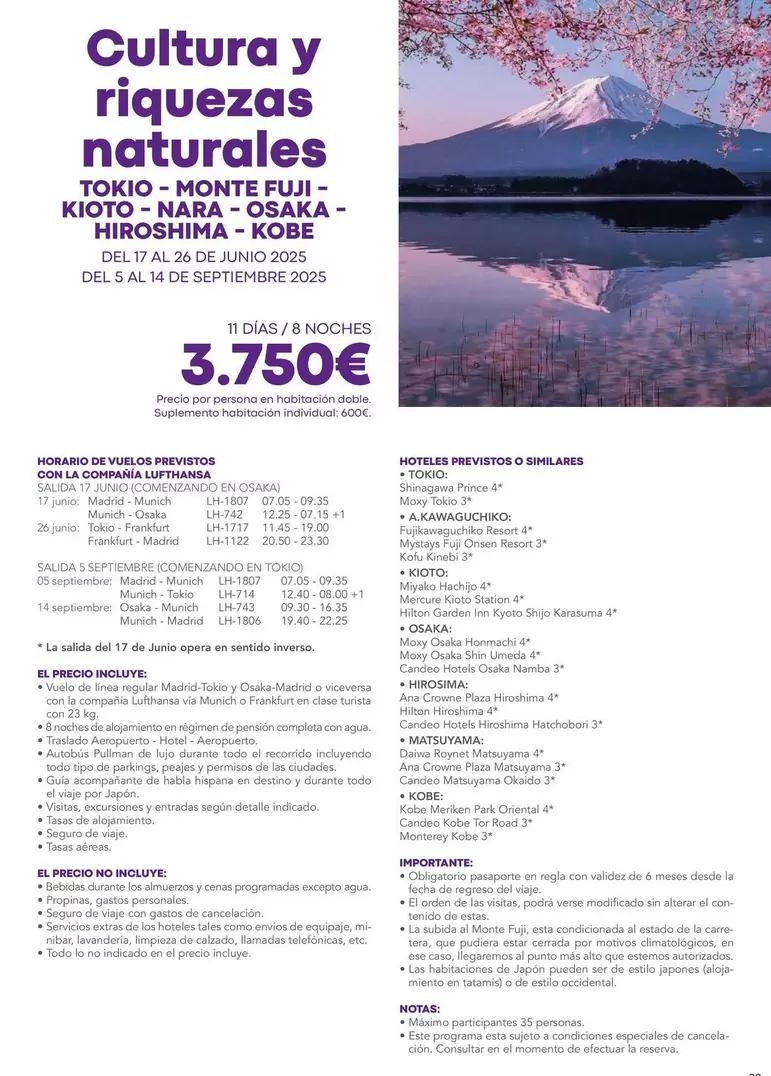 Oferta de Cultura Y Riquezas Naturales por 3750€ en Nautalia Viajes