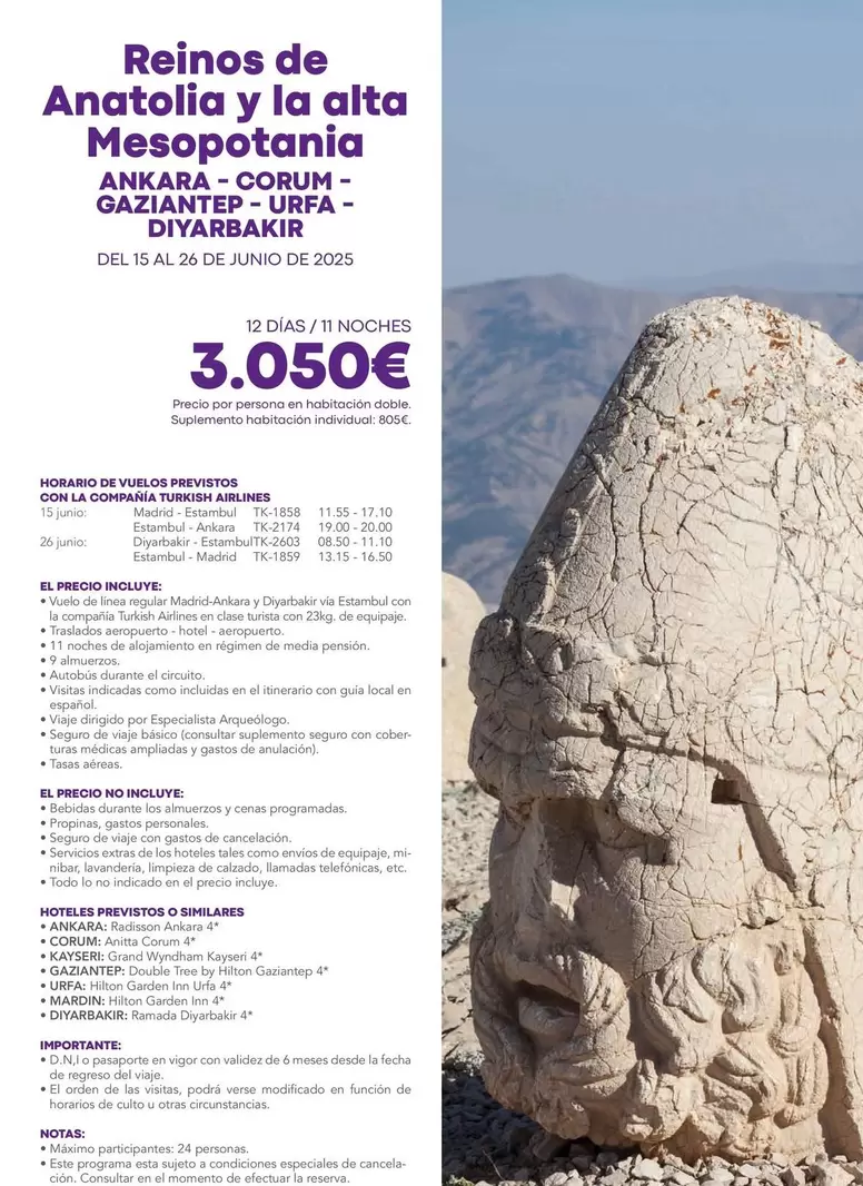 Oferta de Reinos De Anatolia Y La Alta Mesopotania  por 3050€ en Nautalia Viajes