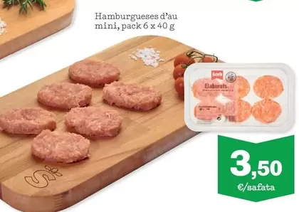 Oferta de Hamburgueses D'Au Mini por 3,5€ en Sorli