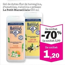 Oferta de Le Petit Marseillais - Gel De Dutxa Flor De Tarongina por 3,99€ en Sorli