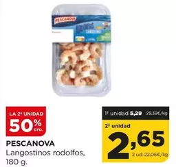 Oferta de Pescanova - Langostinos Rodolfos por 5,29€ en Alimerka