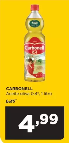 Oferta de Carbonell - Aceite Oliva 0,4° por 4,99€ en Alimerka