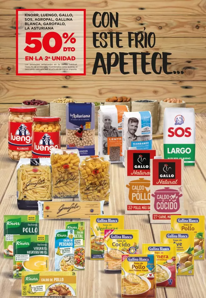 Oferta de Knorr/Luengo/Gallo/Sos/Agropal/Gallina Blanca/Garofalo/La Asturiana en Alimerka