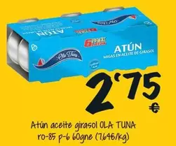 Oferta de Atún Aceite Girasol por 2,75€ en Cash Fresh