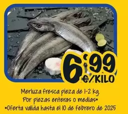 Oferta de Merluza Fresca Pieza por 6,99€ en Cash Fresh