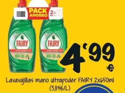 Oferta de Fairy - Lavavajillas Mano Ultrapoder por 4,99€ en Cash Fresh