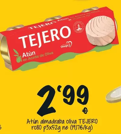 Oferta de Tejero - Atún Almadraba Oliva por 2,99€ en Cash Fresh