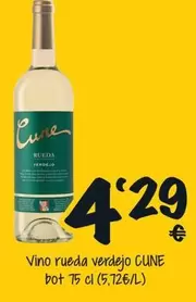 Oferta de Cune - Vino Rueda Verdejo por 4,29€ en Cash Fresh