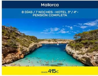 Oferta de Mallorca 8 Días/7 Noches por 415€ en Viajes El Corte Inglés