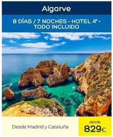 Oferta de Algarve por 829€ en Viajes El Corte Inglés