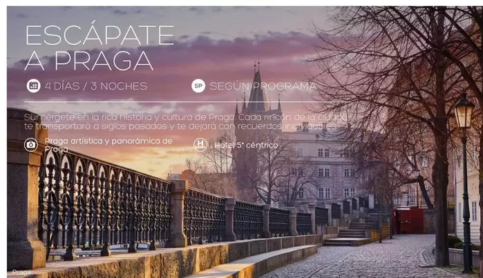 Oferta de Praga - Escapate A en Viajes El Corte Inglés