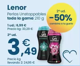 Oferta de Lenor - Perlas Unstoppables Toda La Gama por 6,99€ en Clarel