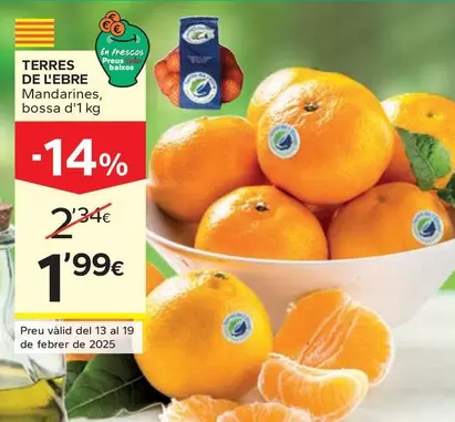 Oferta de Terres De L'ebre - Mandarines Bossa por 1,99€ en Caprabo