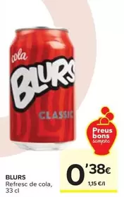 Oferta de Blurs - Refresc De Cola por 0,38€ en Caprabo