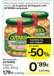 Oferta de Gvtarra - Cigrons Cuits por 1,79€ en Caprabo