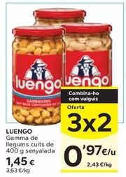 Oferta de Luengo - Gamma De Llegums Cuits De 400g Senyalada por 1,45€ en Caprabo