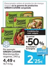 Oferta de Green Cuisine - Mandoguilles Veganes por 4,49€ en Caprabo