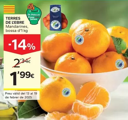 Oferta de Terres De L'ebre - Mandarines Bossa por 1,99€ en Caprabo