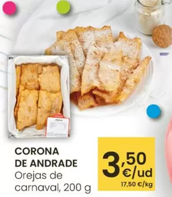 Oferta de Corona De Andrade -  Orejas De Carnaval por 3,5€ en Eroski