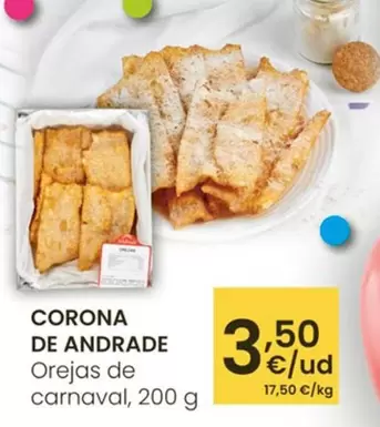 Oferta de Corona De Andrade - Orejas De Carnaval por 3,5€ en Eroski