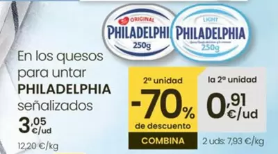 Oferta de Philadelphia - En Los Quesos Para Untar Senalizados por 3,05€ en Eroski