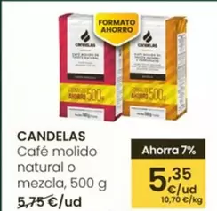 Oferta de Candelas - Cafe Molido Natural O Mezcla por 5,35€ en Eroski