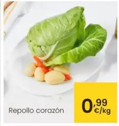 Oferta de Repollo Corazon por 0,99€ en Eroski