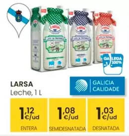 Oferta de Larsa - Leche por 1,03€ en Eroski