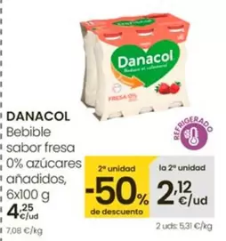 Oferta de Danacol - Bebible Sabor Fresa 0% Azucares Anadidos por 4,25€ en Eroski