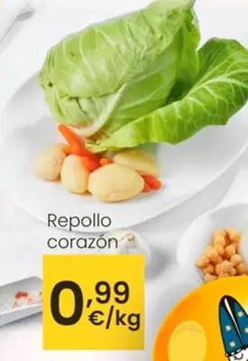 Oferta de Repollo Corazón por 0,99€ en Eroski